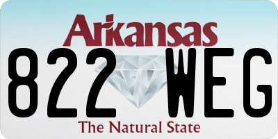 AR license plate 822WEG