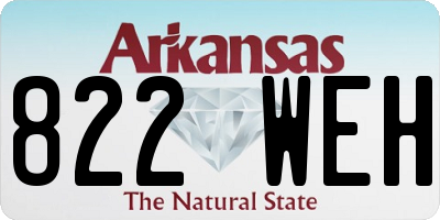AR license plate 822WEH