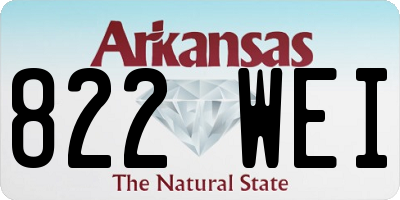 AR license plate 822WEI