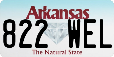 AR license plate 822WEL