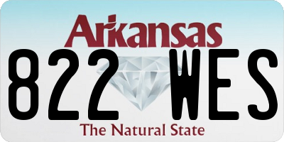 AR license plate 822WES