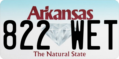 AR license plate 822WET