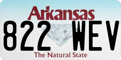 AR license plate 822WEV