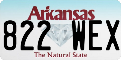 AR license plate 822WEX