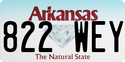AR license plate 822WEY