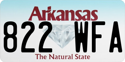 AR license plate 822WFA