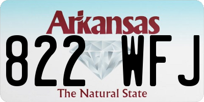 AR license plate 822WFJ