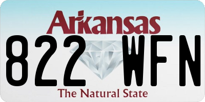 AR license plate 822WFN
