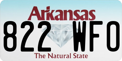AR license plate 822WFO