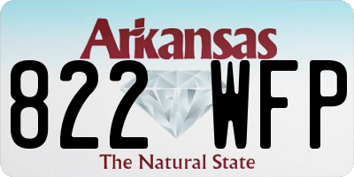 AR license plate 822WFP