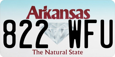 AR license plate 822WFU