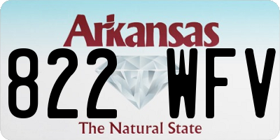 AR license plate 822WFV