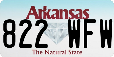 AR license plate 822WFW