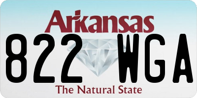 AR license plate 822WGA