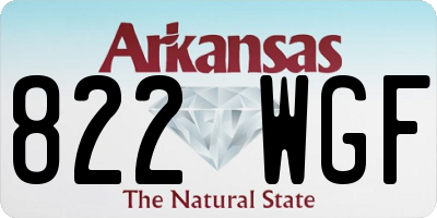 AR license plate 822WGF