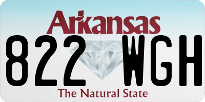 AR license plate 822WGH