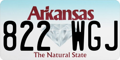 AR license plate 822WGJ
