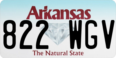 AR license plate 822WGV