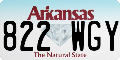 AR license plate 822WGY