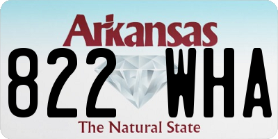 AR license plate 822WHA