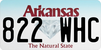 AR license plate 822WHC