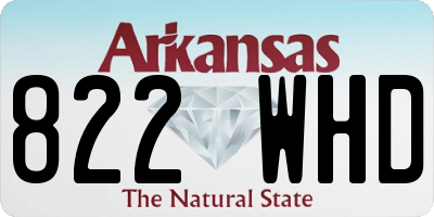 AR license plate 822WHD