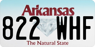 AR license plate 822WHF