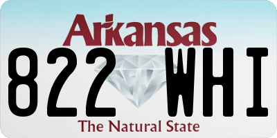 AR license plate 822WHI