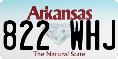 AR license plate 822WHJ