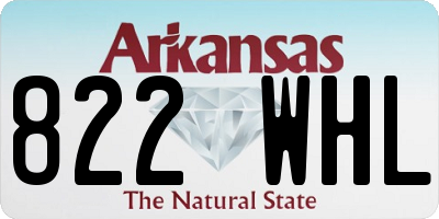 AR license plate 822WHL
