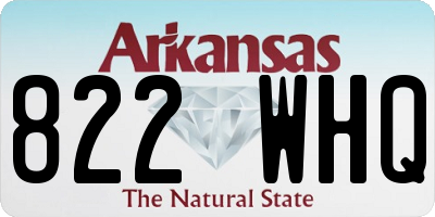 AR license plate 822WHQ