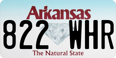 AR license plate 822WHR