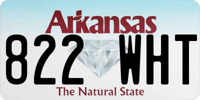 AR license plate 822WHT