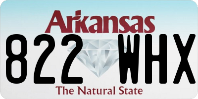 AR license plate 822WHX