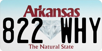 AR license plate 822WHY