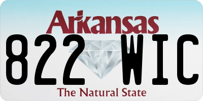 AR license plate 822WIC