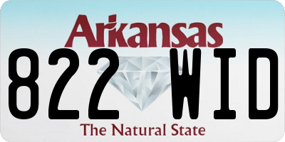 AR license plate 822WID