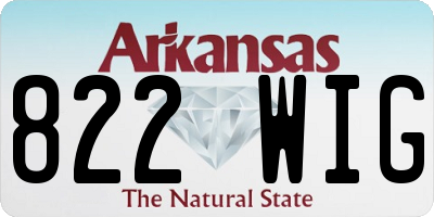 AR license plate 822WIG