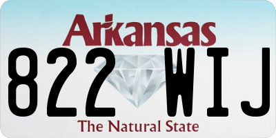 AR license plate 822WIJ