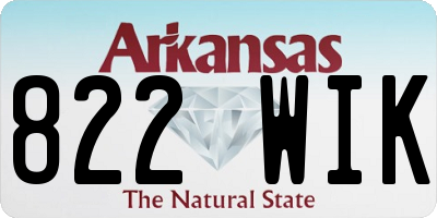 AR license plate 822WIK