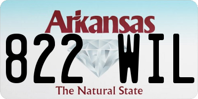 AR license plate 822WIL
