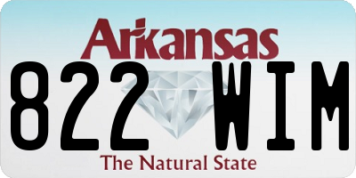 AR license plate 822WIM