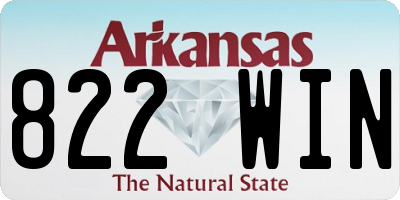 AR license plate 822WIN