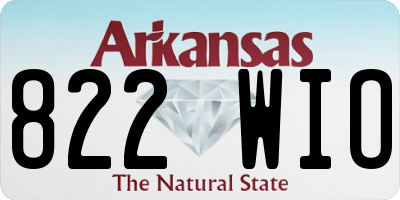 AR license plate 822WIO