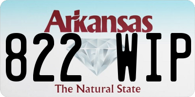 AR license plate 822WIP