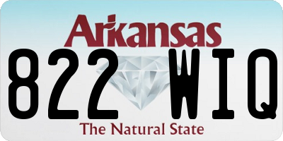 AR license plate 822WIQ
