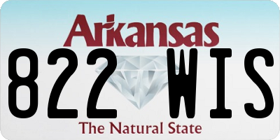 AR license plate 822WIS