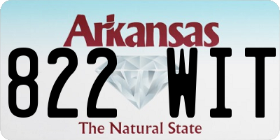 AR license plate 822WIT