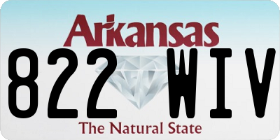 AR license plate 822WIV