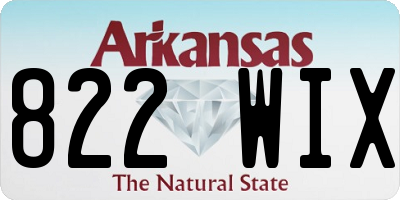 AR license plate 822WIX